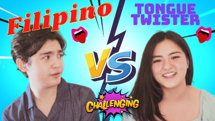 Challenging:  ‘First Yaya’ love team CassQuin try the Filipino Tongue Twister Challenge!