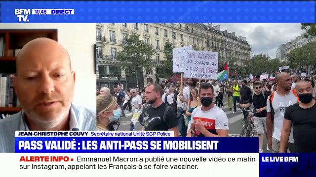 Anti-pass sanitaire: pour le syndicat SGP Police, ce sont des manifestations très sensibles