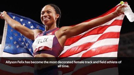 Allyson Felix becomes most decorated female track athlete of all time