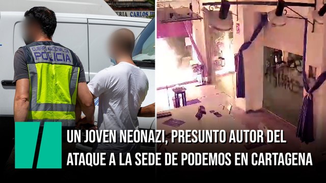 Detenido un neonazi por el ataque a la sede Podemos en Cartagena con un molotov