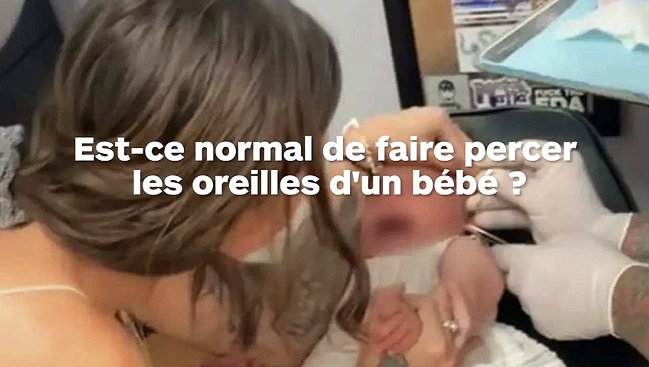Une mère est critiquée après avoir fait percer les oreilles de son bébé