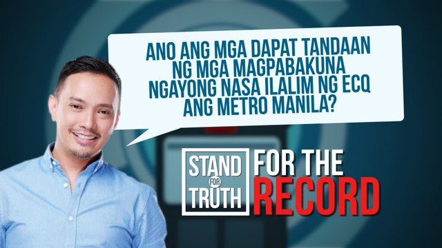 Mga walang bakuna, dapat pagbawalang lumabas? | Stand for Truth