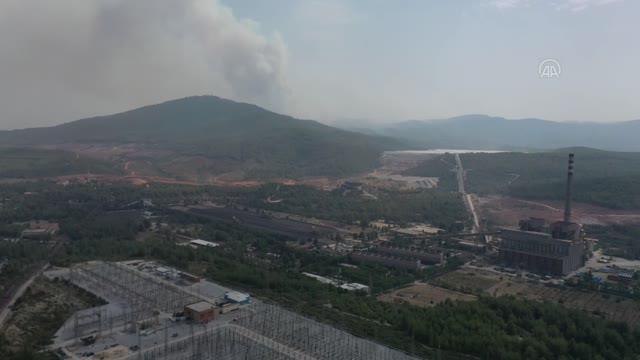 Son Dakika | Milas ilçesindeki Yeniköy Termik Santrali'nde yangın ihtimaline karşı tedbirler alındı