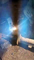 Truck wheel axle welding