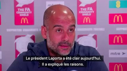 Man City - Guardiola : "Nous étions convaincus que Messi resterait au Barça"