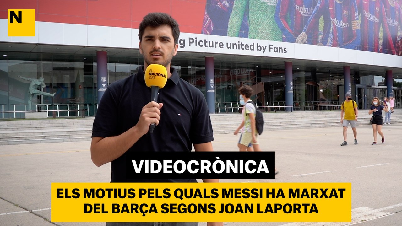 Vídeocrònica: Les explicacions de Laporta per la marxa de Messi