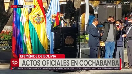 Autoridades de Cochabamba participaron de una variedad de actos por los 196 años de Bolivia