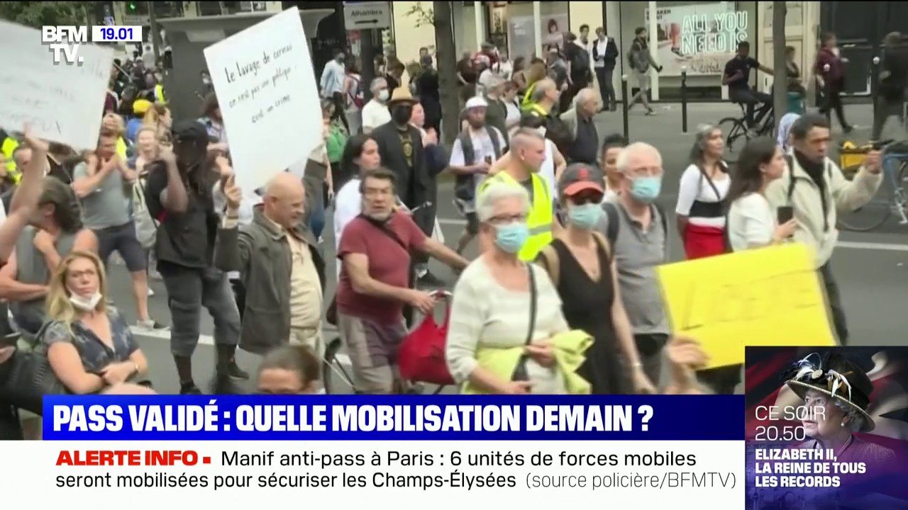 Manifestations anti-pass sanitaire: 150 à 200.000 personnes attendues ce samedi