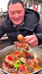 SPICY SEAFOOD | SQUID OCTOPUS SUPER NICE EATING |  أصوات الأخطبوط ال | #shorts #31