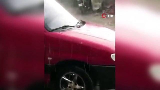 Balkanlardan gelen yağışlı hava dolu getirdi: Ceviz büyüklüğünde dolu yağdı