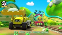 Little Train Goes outside | Monster Cars | Nursery Rhymes | Kids Songs | Vehicle Song | BabyBus