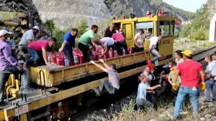 Vatandaşlar ve personel orman yangınına ilk müdahaleyi tüplerle yaptı