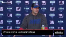 Giants head coach Joe Judge Opens Up about retired players