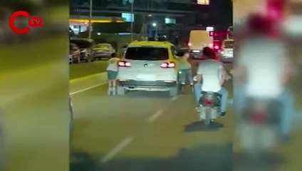 Yürekleri ağza getiren anlar böyle görüntülendi