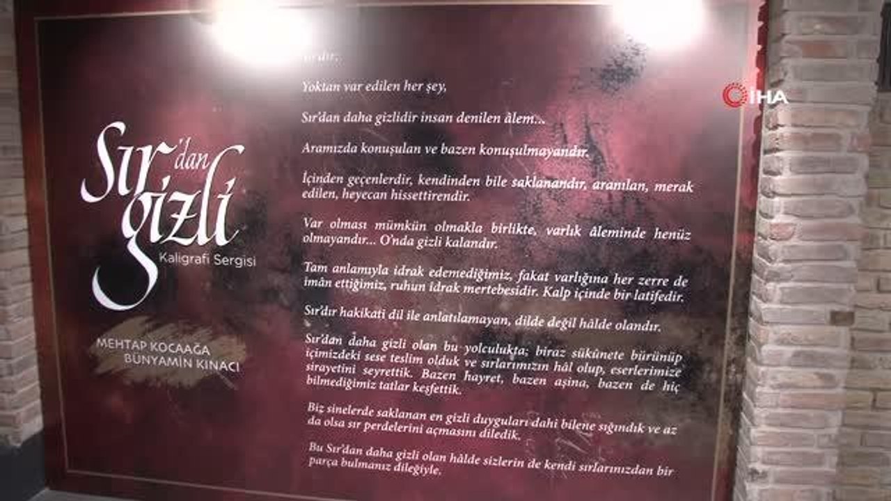Sırdan Gizli Kaligrafi sergisi Üsküdar'da sanatseverlerle buluştu