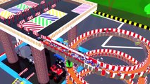 Super Cars on Hot Wheels Tracks - 3D Animation Gameplay _ Super Games