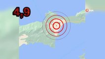 Datça'da 4,9 büyüklüğünde deprem