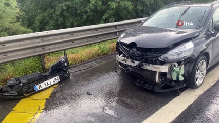 Kazayı gören kaza yaptı: 8 araç birbirine girdi, 1 kişi yaralandı