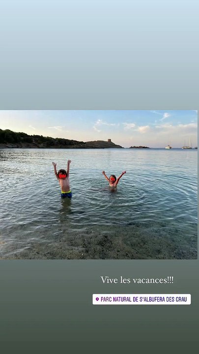 Sylvie Tellier partage ses vacances en famille sur Instagram, 7 août 2021.