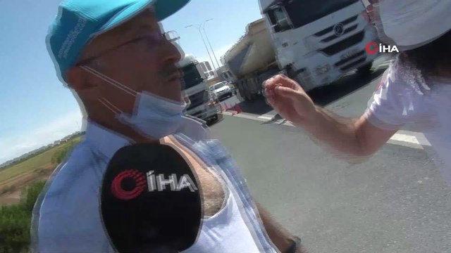 Takla atan otomobilden burnu bile kanamadan kurtuldu