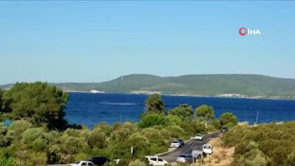 İzmir’de makilik alan yangınına müdahale sürüyor