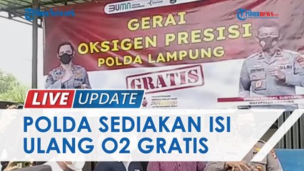 Polda Lampung Salurkan Oksigen di Natar, Masyarakat Bisa Isi Ulang Gratis