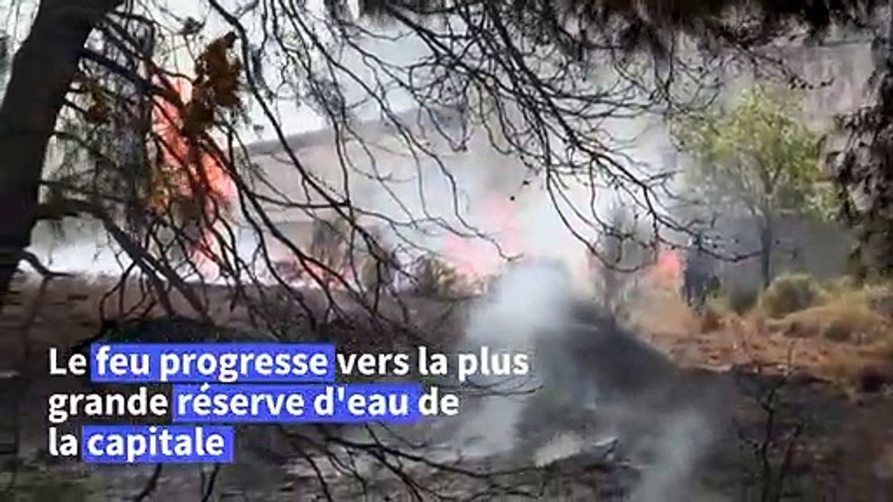 Grèce: la périphérie d'Athènes toujours en proie aux flammes