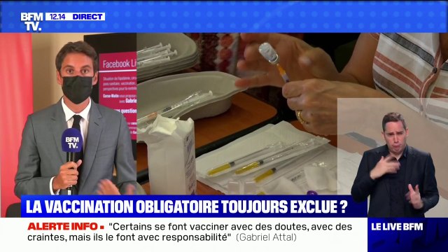 Gabriel Attal sur la communication autour de la campagne de vaccination: On peut toujours en faire plus, on peut toujours faire mieux