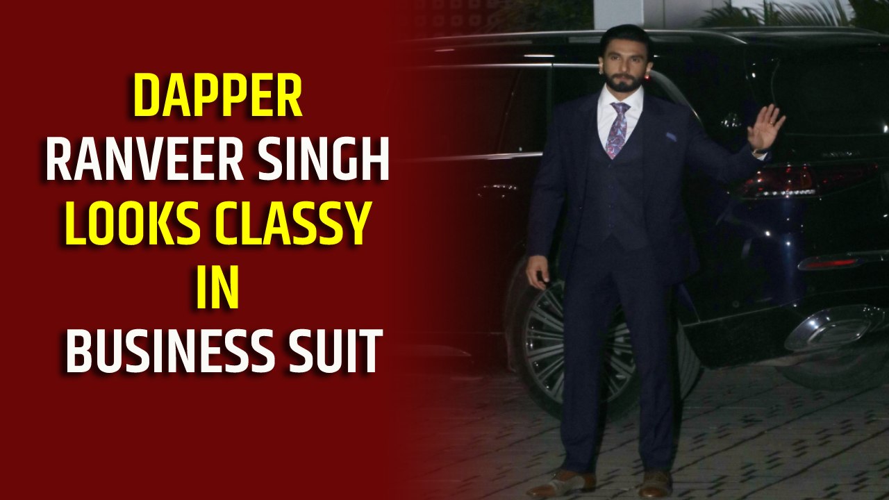 Ranveer Singh slays dapper look in a monochrome suit