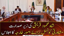 Meeting of the Advisory Council on Foreign Affairs chaired by Shah Mehmood Qureshi