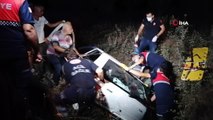 Çanakkale'de şarampole uçan otomobilde 4 kişi yaralandı