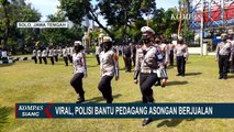 Viral Polisi Bantu Pedagang Asongan Jualan di Solo Jateng