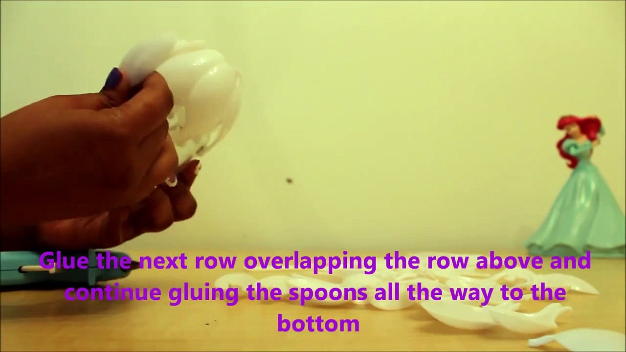 DIY  Plastic Spoon Flower vase or center piece