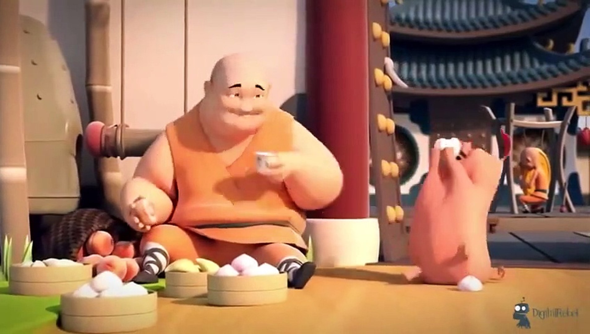 3D Animation Short Film Funny - Life in Shaolin Temple - Best Cartoon for  kids - video Dailymotion