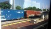 Watch a Freight Train go by Dallas Union Station inside the Trinity Railway Express