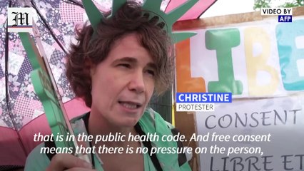 Protesters take to the streets against French health pass