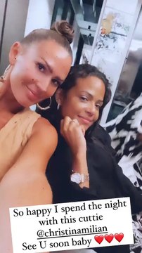 Christina Milian, Vitaa et Demdem font la fête ensemble sur Instagram le 7 août 2021.