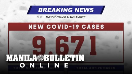 DOH reports 9,671 new cases, bringing the national total to 1,658,916, as of AUGUST 8, 2021