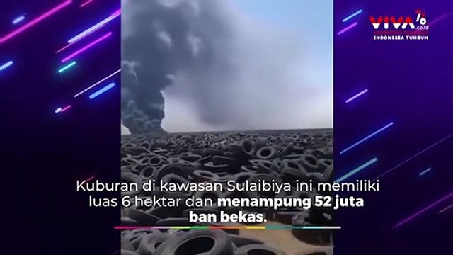 Kebakaran Besar Melanda Kuburan Ban Terbesar di Dunia