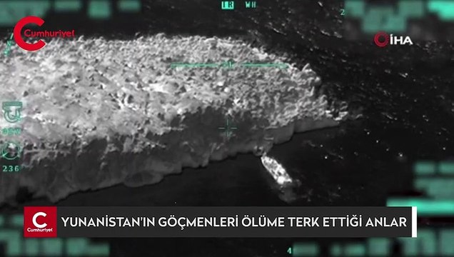 MSB, Yunanistan'ın göçmenleri ölüme terk ettiği anların İHA tarafından kaydedildiği görüntüleri paylaştı