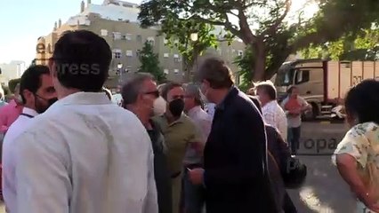 Imágenes de Fermín Bohórquez en la entrada de La Plaza Del Puerto De Santa María