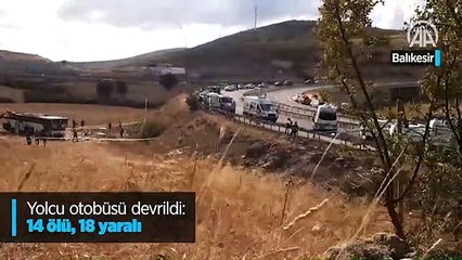 Balıkesir’de otobüs kazası!