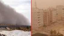 Mardin'de toz fırtınası! Vatandaşlar kapı ve pencerelerini açamadı