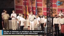 Felipe VI preside la entrega de trofeos de la Copa de vela con un aforo reducido