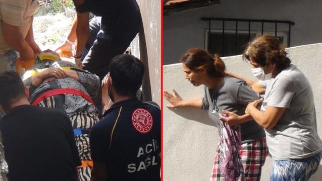 Yufka açarken oturduğu sandalye kırılınca 5 metreden aşağıya düştü