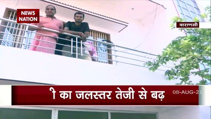 गंगा नदी का जलस्तर बढ़ने से वाराणसी के कई रिहायशी इलाकें जलमग्न