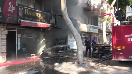 SERİK'TE ÇİÇEKÇİ DÜKKANI YANDI