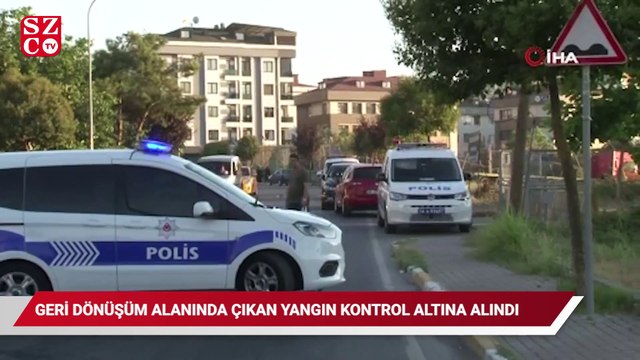 Sultanbeyli’de geri dönüşüm alanında çıkan yangın kontrol altına alındı