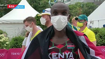 Eliud Kipchoge wins the men's marathon in Tokyo 2020 Olympic games