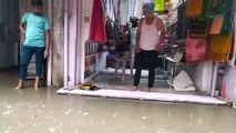 आठ एमएम बारिश में दरिया बन गईं सड़कें, बाजार में दुकानों में घुसा पानी